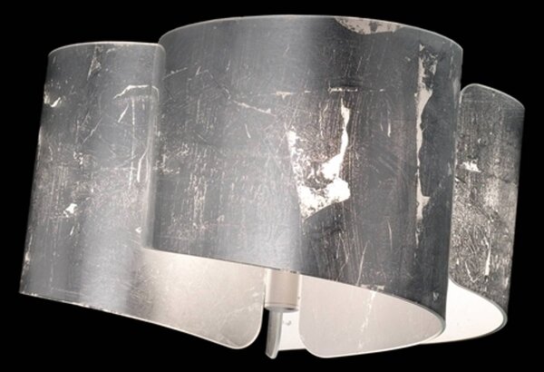 Stropné svietidlo Papiro, 3-svetelné, strieborné