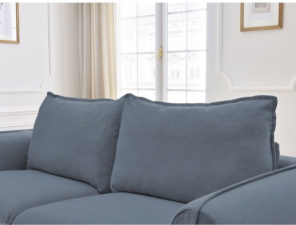 Modrá pohovka na každodenné spanie/rozkladacia 216 cm Archimede – Bobochic Paris