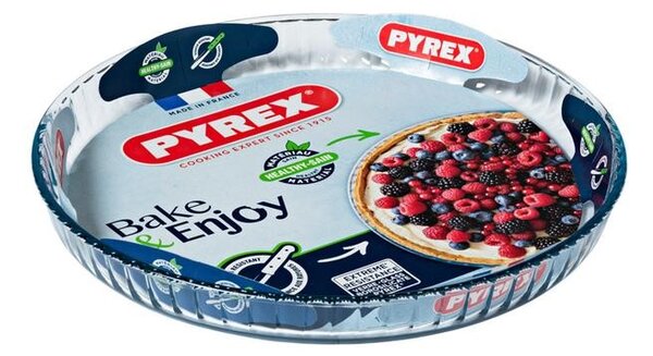 Sklenená zapekacia forma na koláč PYREX 31cm, borosilikát