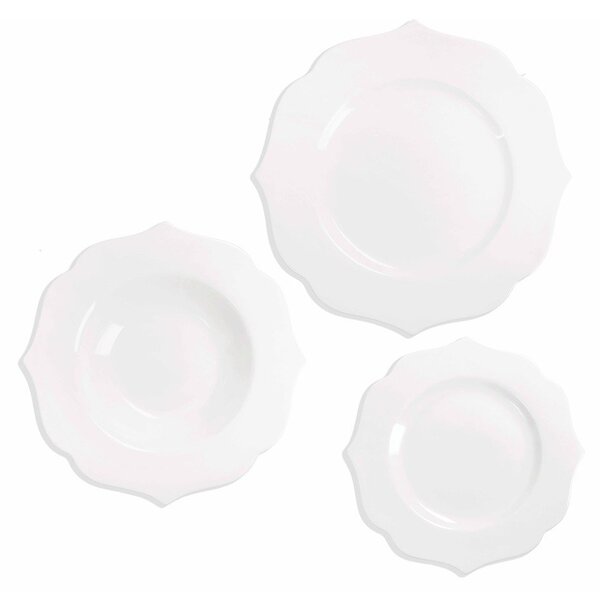 Jedálenská súprava 18 ks z kostného porcelánu pre 6 osôb Queen – Brandani