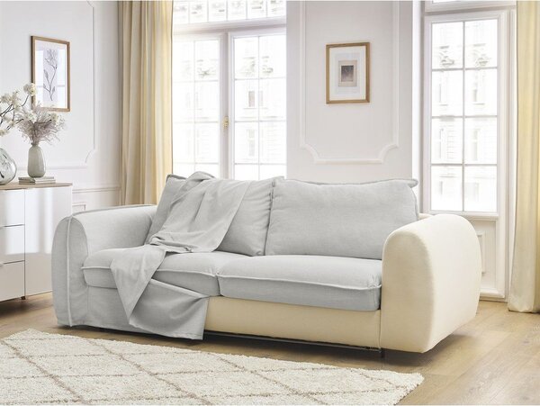 Svetlosivá pohovka na každodenné spanie/rozkladacia 216 cm Archimede – Bobochic Paris