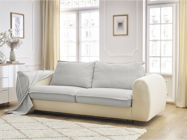 Svetlosivá pohovka na každodenné spanie/rozkladacia 216 cm Archimede – Bobochic Paris