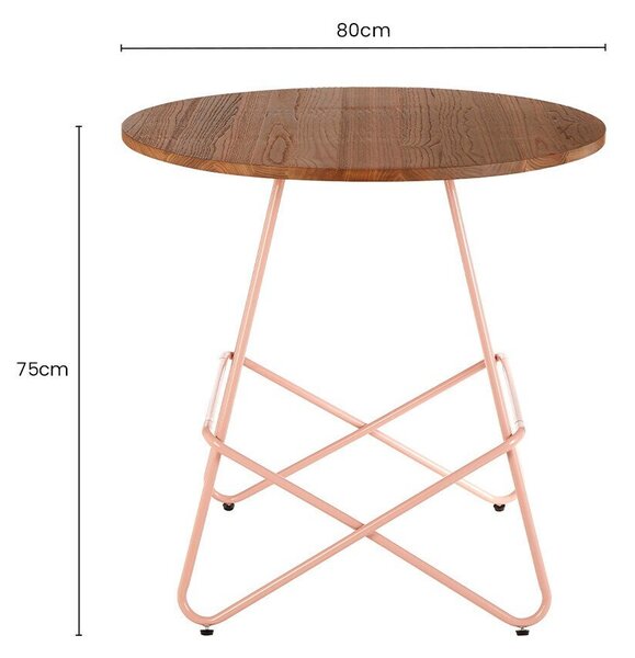 Okrúhly jedálenský stôl z brestového dreva ø 80 cm District – Premier Housewares