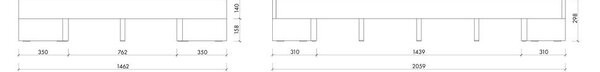 Hnedá dvojlôžková posteľ z MDF v dekore jaseňa bez čela s roštom 140x200 cm Kito – noo.ma