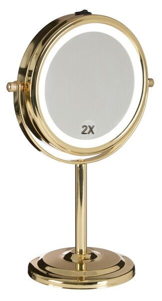 Kozmetické zrkadlo s osvetlením/zväčšovacie (zväčšenie 2x) ø 15 cm Cassini – Premier Housewares