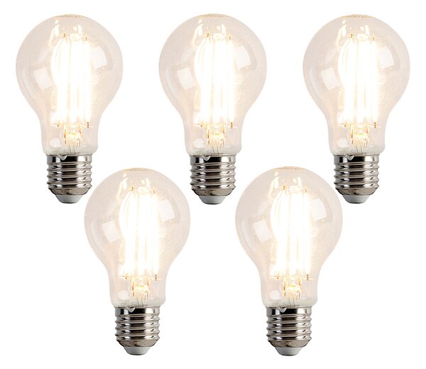 Sada 5 stmievateľných LED žiaroviek E27 A60 7,6W 780 lm 2700K
