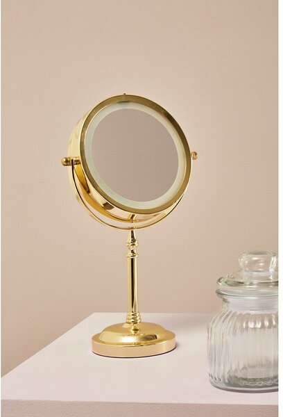 Kozmetické zrkadlo s osvetlením/zväčšovacie (zväčšenie 2x) ø 15 cm Cassini – Premier Housewares