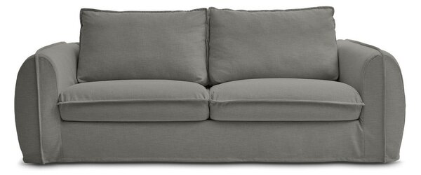 Tmavosivá pohovka na každodenné spanie/rozkladacia 216 cm Archimede – Bobochic Paris