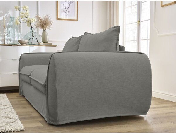 Tmavosivá pohovka na každodenné spanie/rozkladacia 216 cm Archimede – Bobochic Paris