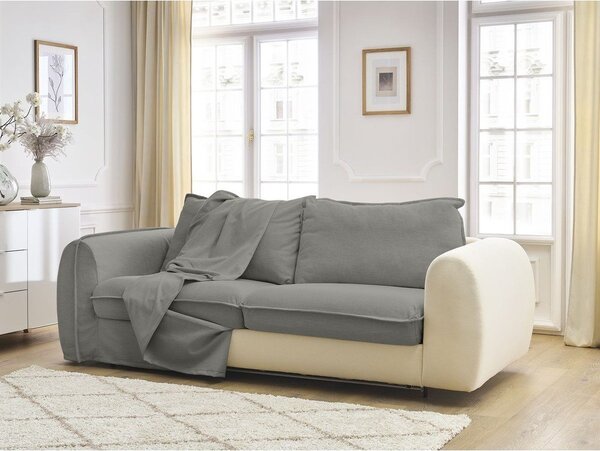 Tmavosivá pohovka na každodenné spanie/rozkladacia 216 cm Archimede – Bobochic Paris