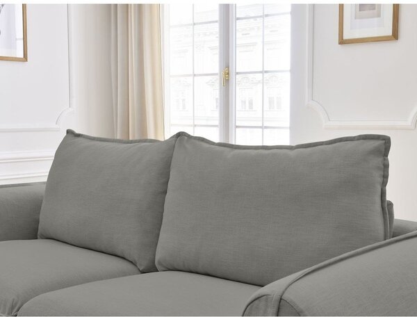 Tmavosivá pohovka na každodenné spanie/rozkladacia 216 cm Archimede – Bobochic Paris