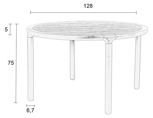 Okrúhly jedálenský stôl v dekore jaseňa ø 128 cm Storm – Zuiver