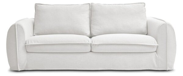 Biela pohovka na každodenné spanie/rozkladacia 216 cm Archimede – Bobochic Paris