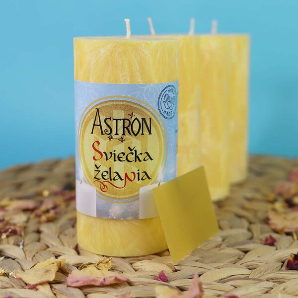 Sada sviečok - rodinné balenie Sviečky želania - 4 ks x 11 cm - žltá