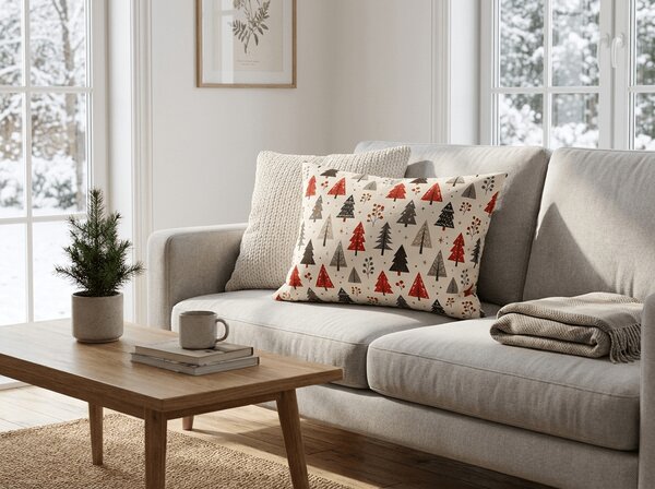 Obliečka na vankúš z mikrovlákna MERRY TREE 50x70 cm, farebný