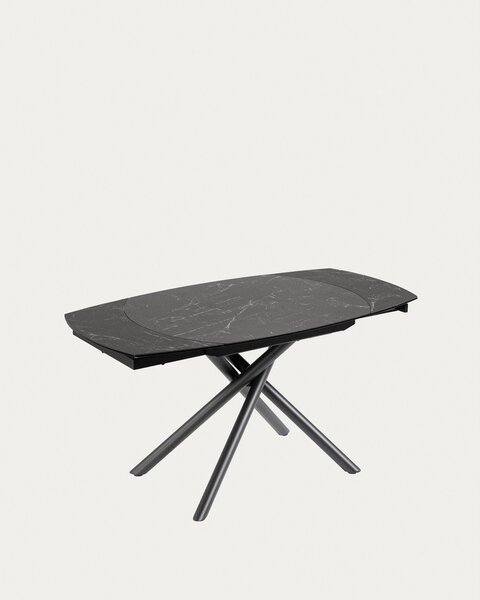 Rozkladací jedálenský stôl s prídavnou doskou s keramickou doskou 100x130 cm Yodalia – Kave Home