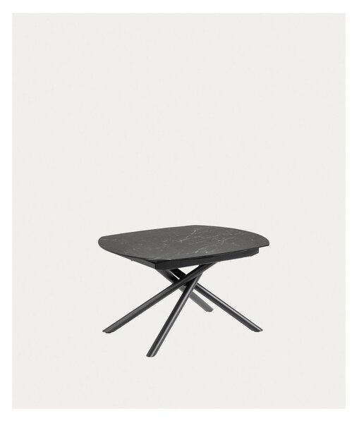 Rozkladací jedálenský stôl s prídavnou doskou s keramickou doskou 100x130 cm Yodalia – Kave Home