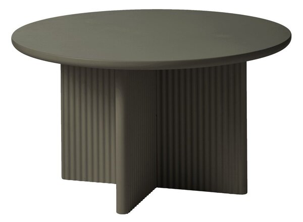 Khaki okrúhly konferenčný stolík ø 80 cm Palma – Unique Furniture