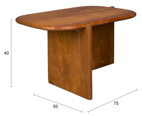 Konferenčný stolík z masívu akácie v prírodnej farbe 50x75 cm Feller – Dutchbone