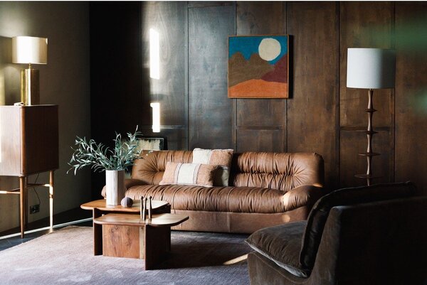 Konferenčný stolík z masívu akácie v prírodnej farbe 50x75 cm Feller – Dutchbone
