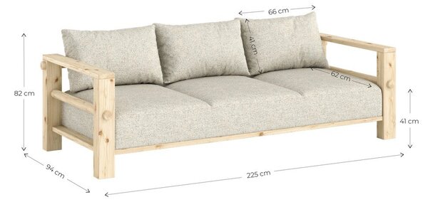 Svetlosivá pohovka 225 cm Bare – Karup