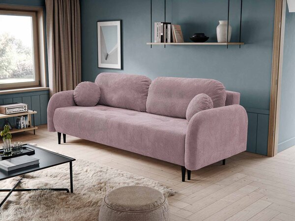 Rozkladacia pohovka s úložným priestorom Cloud - ružová
