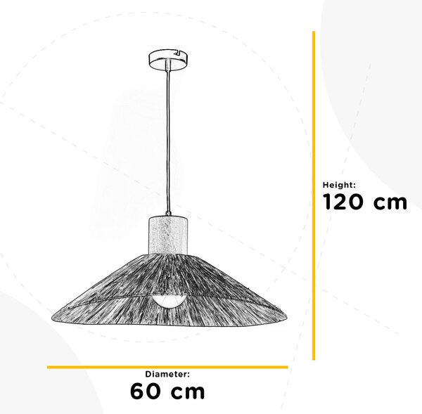 ZÁVESNÉ SVIETIDLO, 60/60/120 cm - Online Only bytové doplnky, Online Only