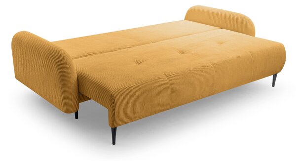 Rozkladacia pohovka s úložným priestorom Cloud - žltá