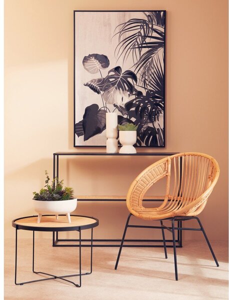 Ratanový okrúhly konferenčný stolík v prírodnej farbe ø 60 cm Depok – Premier Housewares