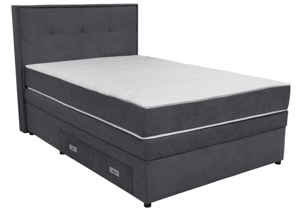BOXSPRINGOVÁ POSTEĽ, 120/200 cm tmavosivá Hom`in - Postele