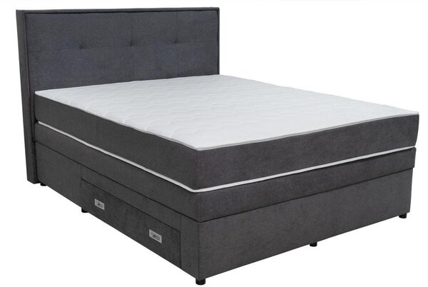 BOXSPRINGOVÁ POSTEĽ, 160/200 cm, tmavosivá Hom`in - Postele