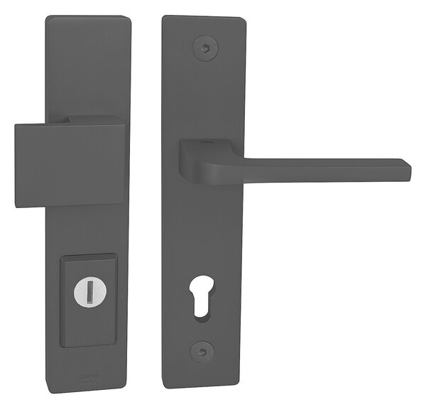 Bezpečnostné kovanie MP TI - FORTE PLUS 3214/SUPRA 3097 - SH (hrúbka dverí 64-70 mm) BS - Čierna matná, madlo/klika levá, PZ PLUS s otvorem pro vložku, MP NP (nikel perla), 72 mm
