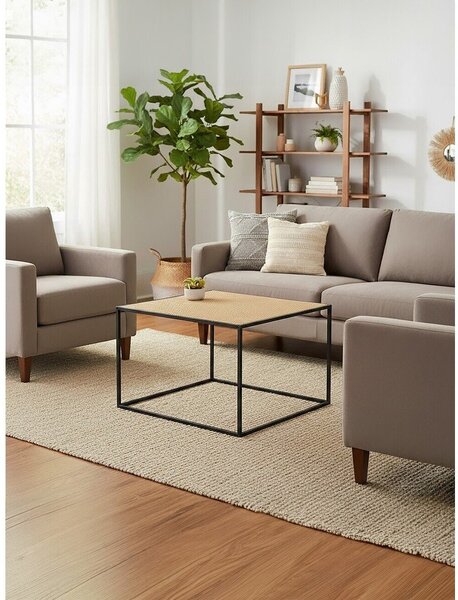 Ratanový konferenčný stolík v prírodnej farbe 60x60 cm Depok – Premier Housewares