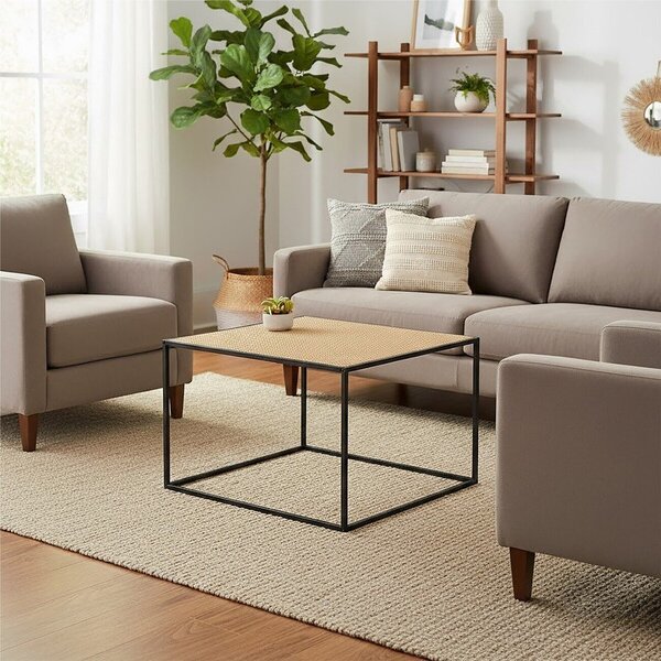 Ratanový konferenčný stolík v prírodnej farbe 60x60 cm Depok – Premier Housewares