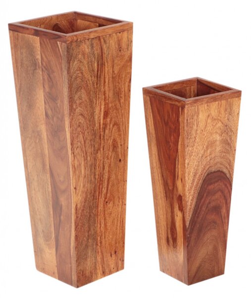 Kvetináč Kali 2 ks indický masív palisander
