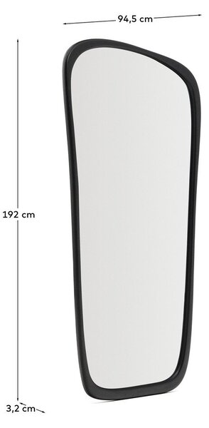 Nástenné zrkadlo s dreveným rámom 94,5x192 cm Alura – Kave Home