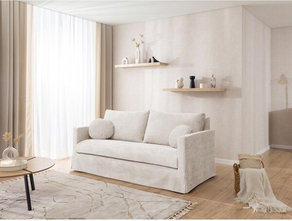 Krémovobiela pohovka 195 cm Paphos – Ropez