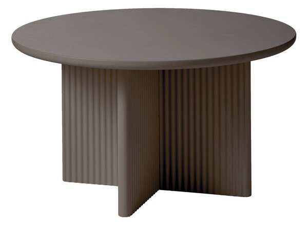 Taupe okrúhly konferenčný stolík ø 80 cm Palma – Unique Furniture