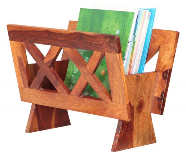 Stojan na noviny Kali 45x35x30 indický masív palisander
