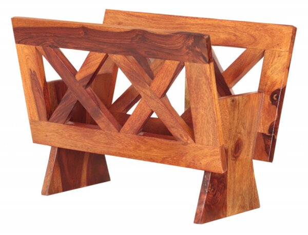 Stojan na noviny Kali 45x35x30 indický masív palisander