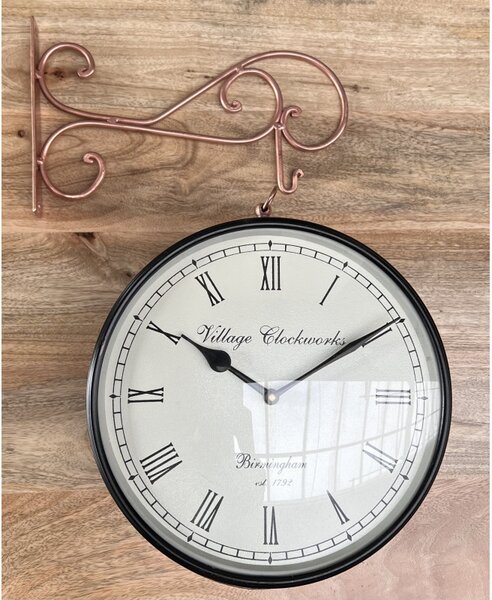 Obojstranné nástenné hodiny 25cm