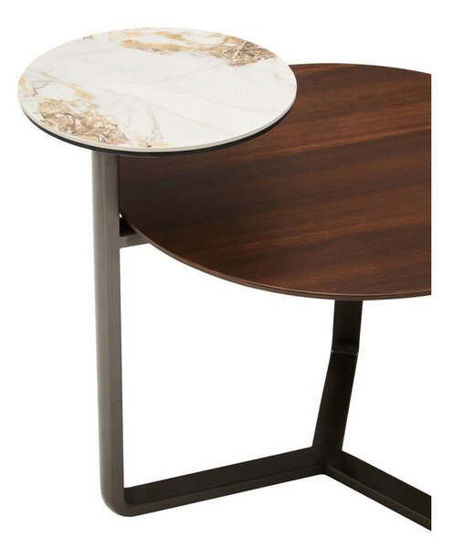 Hnedý okrúhly konferenčný stolík z eukalyptového dreva 55x67 cm Imperia – Premier Housewares