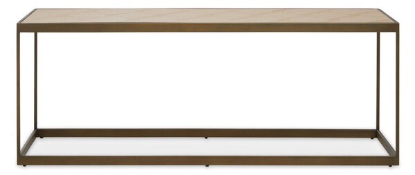 Hnedý/v prírodnej farbe konferenčný stolík s doskou v dubovom dekore 40x120 cm Grenoble – Premier Housewares