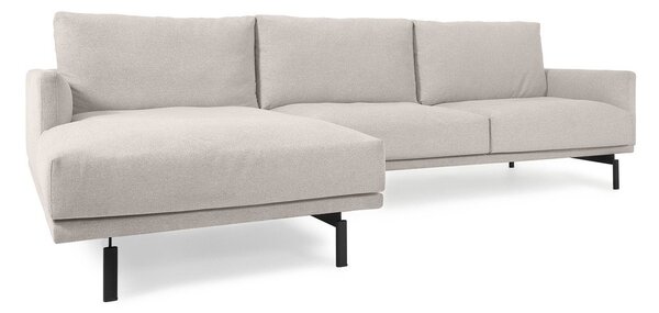 Béžová rohová pohovka Kave Home Galene, ľavý roh, 254 cm