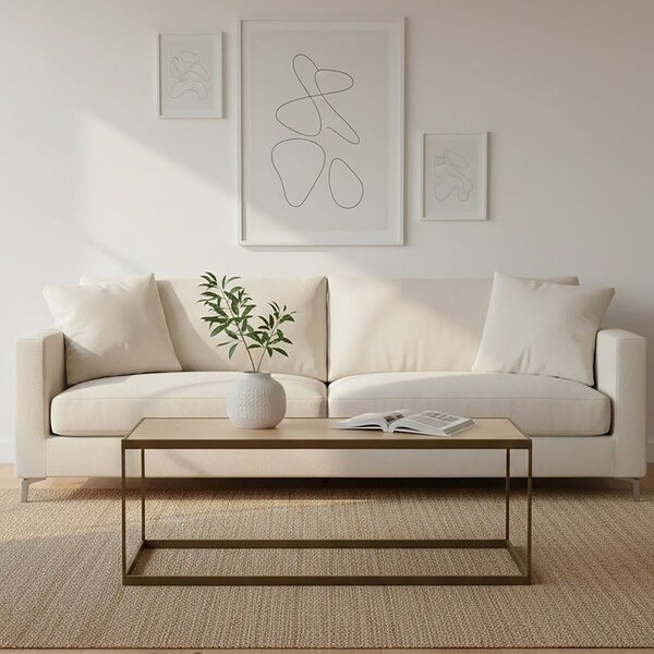 Hnedý/v prírodnej farbe konferenčný stolík s doskou v dubovom dekore 40x120 cm Grenoble – Premier Housewares