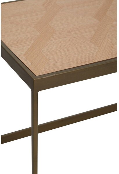 Hnedý/v prírodnej farbe konferenčný stolík s doskou v dubovom dekore 40x120 cm Grenoble – Premier Housewares