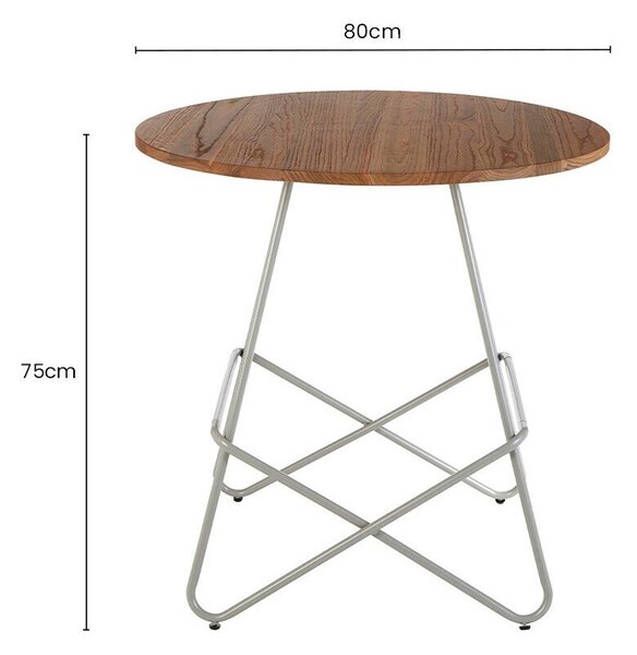 Okrúhly jedálenský stôl z brestového dreva ø 80 cm District – Premier Housewares