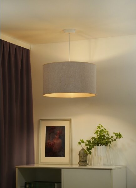 Duolla - Luster na lanku ROLLER ECO RECYCLING 1xE27/15W/230V pr. 45 cm krémová