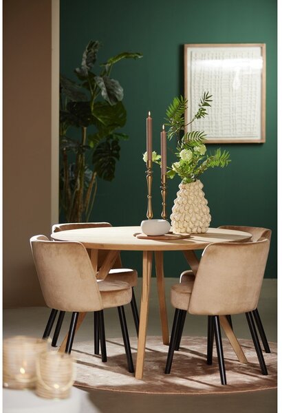 Okrúhly jedálenský stôl z mangového dreva ø 120 cm Quenza – Light & Living