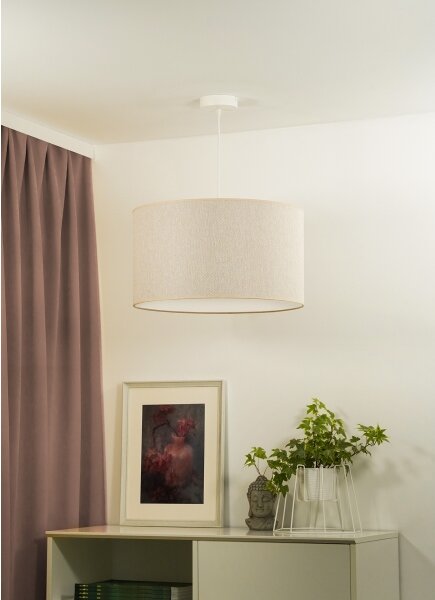 Duolla - Luster na lanku ROLLER ECO RECYCLING 1xE27/15W/230V pr. 45 cm krémová